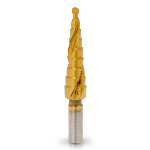 RUNTEC RT-DS4-12-9 Сверло ступенчатое RUNTEC 4-12 мм, 9 ступеней, HSS-TiN RUNTEC RT-DS4-12-9 Сверло ступенчатое RUNTEC 4-12 мм, 9 ступеней, HSS-TiN