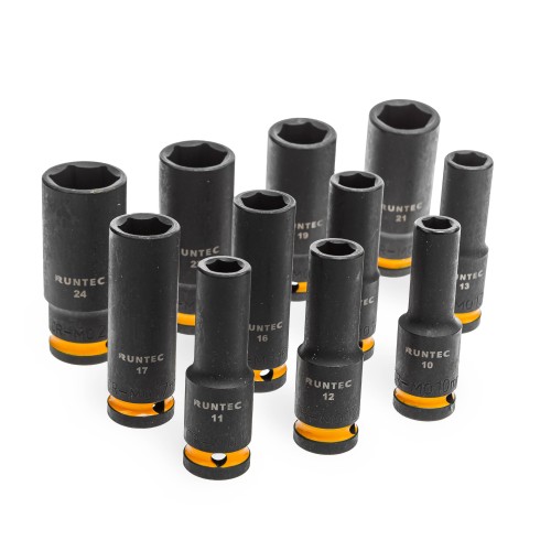 RUNTEC RT-ISPE53F Набор с пневмогайковертом, ударными головками и аксессуарами RUNTEC 1/2", 8-32 мм, CrMo в ложементе EVA, 53 предмета