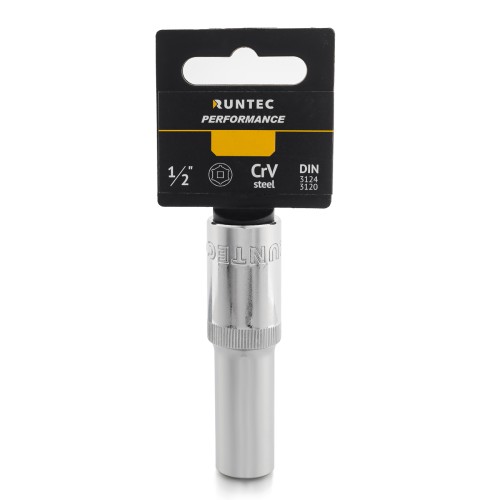 RUNTEC RT-H12S14L Головка торцевая глубокая RUNTEC CrV, 6PT, 1/2", 14 мм