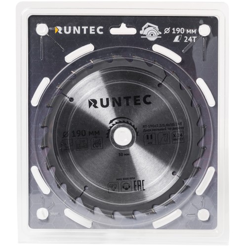 RUNTEC RT-190x2.2/1.4x30/24T Диск пильный по дереву RUNTEC (190х30 мм 24T) RUNTEC RT-190x2.2/1.4x30/24T Диск пильный по дереву RUNTEC (190х30 мм 24T)