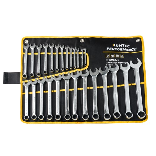 RUNTEC RT-WMBX26 Набор ключей комбинированных RUNTEC CrV 6-32 мм в сумке, 26 предметов