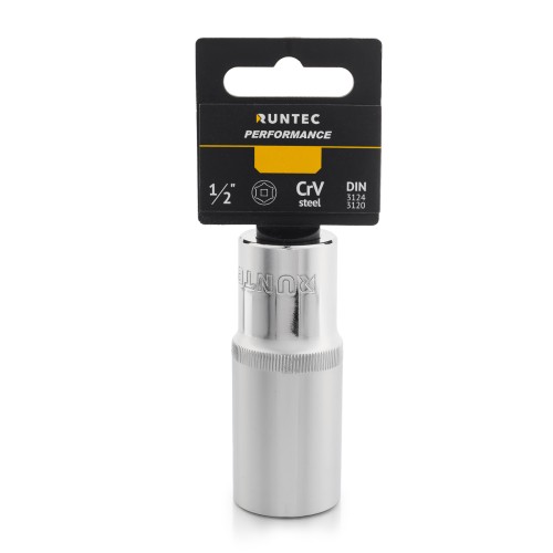 RUNTEC RT-H12S22L Головка торцевая глубокая RUNTEC CrV, 6PT, 1/2", 22 мм