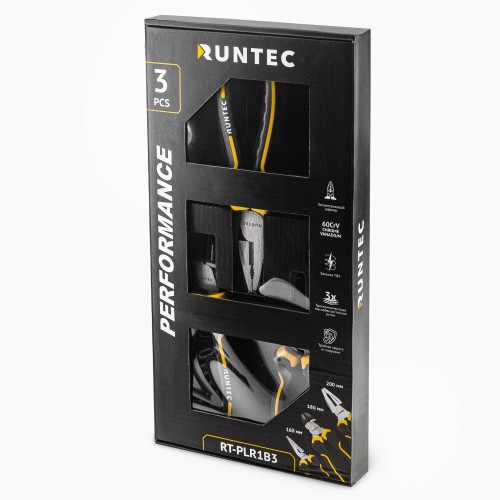 RUNTEC RT-PLR1B3 Набор шарнирно-губцевого инструмента RUNTEC, 3 предмета RUNTEC RT-PLR1B3 Набор шарнирно-губцевого инструмента RUNTEC, 3 предмета