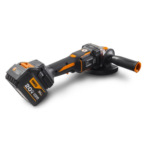 RUNTEC RT-AG1600 Шлифмашина угловая аккумуляторная RUNTEC PRO 125 мм, 20В, 2*6Ач, 1600Вт