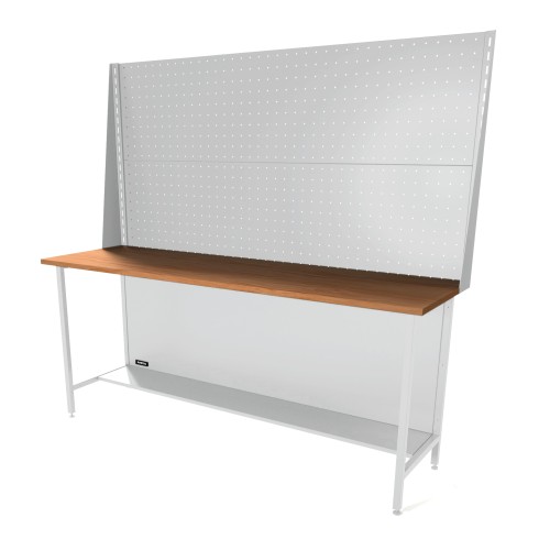 RUNTEC RTS20F-NS-NS-P20-P20-7035 Верстак серии Standart, 2000 мм, фанера, экран 1000 светло-серый (7035)