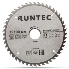 RUNTEC RT-190x2.2/1.4x30/48T Диск пильный по дереву RUNTEC (190х30 мм 48T)