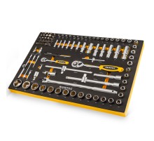 RUNTEC RT-HT1E110F Набор торцевых головок с аксессуарами RUNTEC 1/2", 1/4" в ложементе EVA, 110 предметов