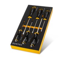 RUNTEC RT-SD3E6F Набор усиленных отверток RUNTEC CrV со сквозным стержнем в ложементе EVA, 6 предметов