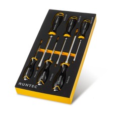 RUNTEC RT-SD3E6F Набор усиленных отверток RUNTEC CrV со сквозным стержнем в ложементе EVA, 6 предметов