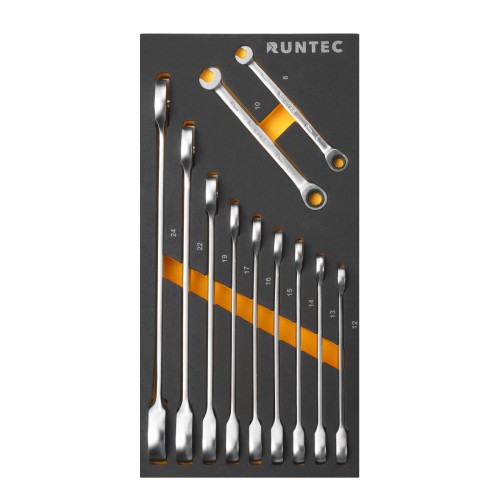 RUNTEC RT-HT313STD-7G Тележка инструментальная 7 полочная Standart серая с комплектом инструмента, 313 предметов