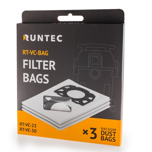 RUNTEC RT-VC-BAG Мешки из нетканого материала 3 шт для пылесосов RUNTEC
