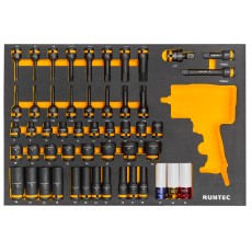 RUNTEC RT-IS1E51F Набор ударных головок с аксессуарами RUNTEC 1/2", 8-32 мм, CrMo в ложементе EVA, 51 предмет