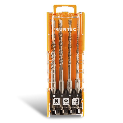 RUNTEC RT-RD2XN160 Набор буров по бетону SDS-Plus Runtec 2 Cutter 5, 6, 8, 10 x 160 мм, 4 предмета