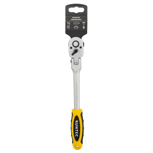 RUNTEC RT-H38R72FA Трещотка шарнирная RUNTEC CrV, 3/8", 72 зубца