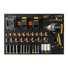 RUNTEC RT-IWIS1E39F Набор с аккумуляторным гайковертом, ударными головками и аксессуарами RUNTEC 1/2", 8-32 мм, CrMo в ложементе EVA, 39 пр.