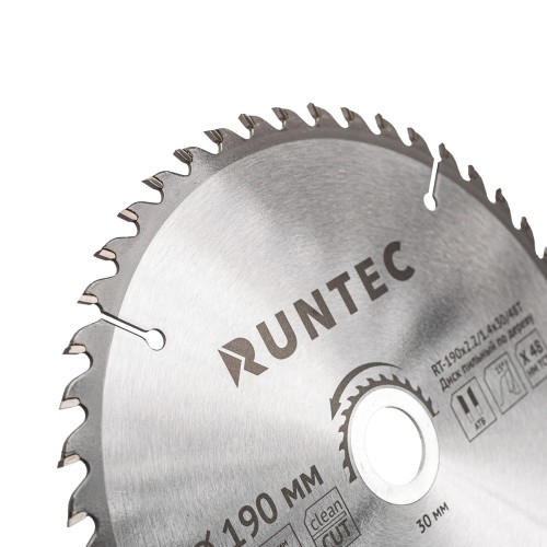 RUNTEC RT-190x2.2/1.4x30/48T Диск пильный по дереву RUNTEC (190х30 мм 48T)