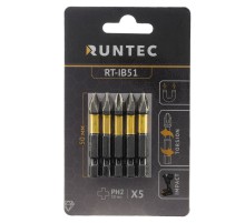 RUNTEC RT-IB51 Бита ударная RUNTEC Diamond Coating H6.35 50мм PH2 5шт.