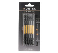 RUNTEC RT-IBD110 Бита ударная двусторонняя RUNTEC H6.35 110мм PH2/PH2 5 шт.