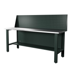 RUNTEC RTI20Z-NI-NI-P20-7016 Верстак серии Industrial, 2000 мм, оцинк, экран 500, серый RAL 7016