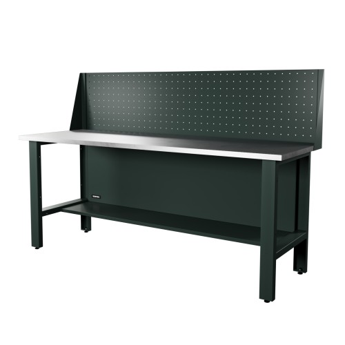 RUNTEC RTI20Z-NI-NI-P20-7016 Верстак серии Industrial, 2000 мм, оцинк, экран 500, серый RAL 7016