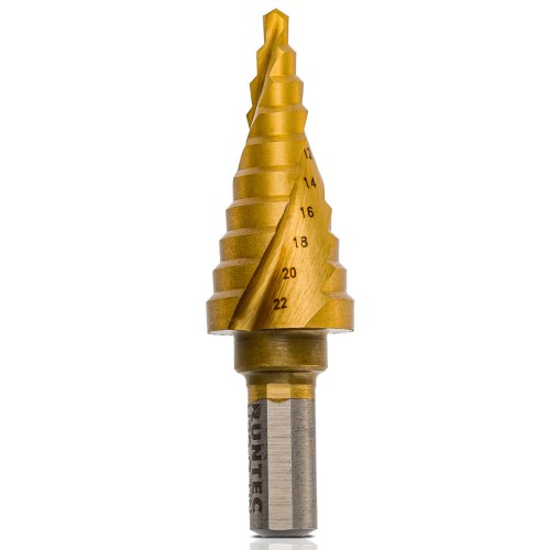 RUNTEC RT-DS4-22-10 Сверло ступенчатое RUNTEC 4-22 мм, 10 ступеней, HSS-TiN RUNTEC RT-DS4-22-10 Сверло ступенчатое RUNTEC 4-22 мм, 10 ступеней, HSS-TiN