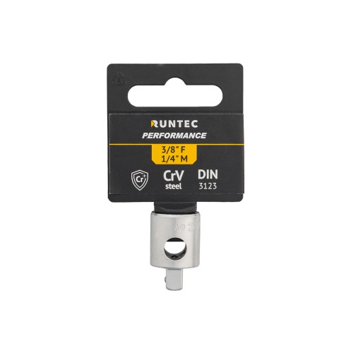RUNTEC RT-H38A14O Переходник-адаптер с отверстием RUNTEC CrV, 3/8" F - 1/4" M