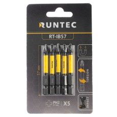 RUNTEC RT-IB57 Бита ударная RUNTEC H6.35 57мм PH2 5шт.