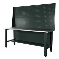 RUNTEC RTI20Z-NI-NI-P20-P20-7016 Верстак серии Industrial, 2000 мм, оцинк, экран 1000, серый RAL 7016