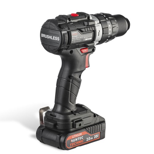 RUNTEC RT-ID40T Дрель-шуруповерт ударная аккумуляторная RUNTEC TECHNIC 13 мм, 20В, 2*2Ач, 40Нм