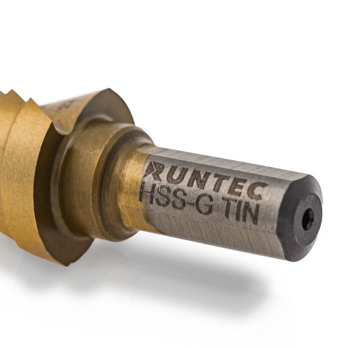 RUNTEC RT-DS4-22-10 Сверло ступенчатое RUNTEC 4-22 мм, 10 ступеней, HSS-TiN RUNTEC RT-DS4-22-10 Сверло ступенчатое RUNTEC 4-22 мм, 10 ступеней, HSS-TiN