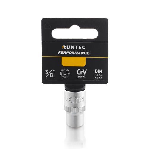 RUNTEC RT-H38S12D Головка торцевая RUNTEC CrV, 12PT, 3/8", 12 мм