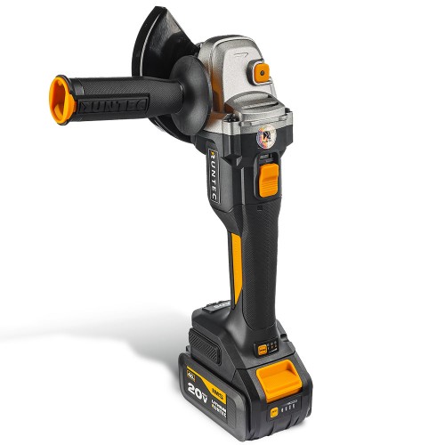 RUNTEC RT-AG900 Шлифмашина угловая аккумуляторная RUNTEC PRO 125 мм, 20В, 2*4Ач, 900Вт