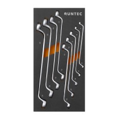 RUNTEC RT-WBE9 Набор ключей накидных 75° RUNTEC CrV 6x7-21x23 мм в ложементе EVA, 9 предметов