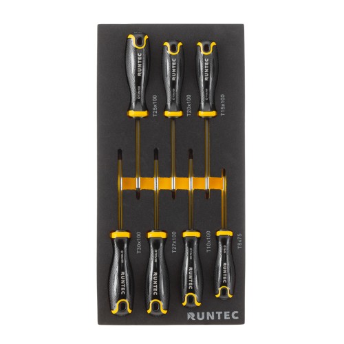 RUNTEC RT-HT313STD-7G Тележка инструментальная 7 полочная Standart серая с комплектом инструмента, 313 предметов