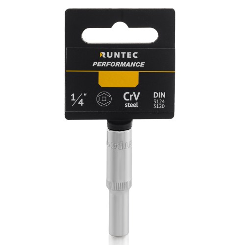 RUNTEC RT-H14S4L Головка торцевая глубокая RUNTEC CrV, 6PT, 1/4", 4 мм