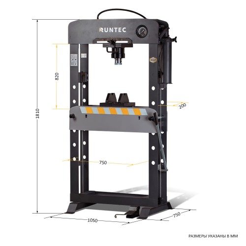 RUNTEC RT-SP50A Пресс пневмогидравлический профессиональный, 50 т RUNTEC RT-SP50A Пресс пневмогидравлический профессиональный, 50 т