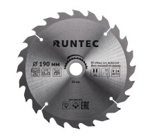 RUNTEC RT-190x2.2/1.4x30/24T Диск пильный по дереву RUNTEC (190х30 мм 24T)