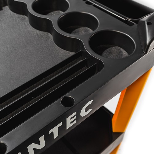 RUNTEC RT-PP3 Тележка с тремя открытыми полками (перфорированная боковина с крючками), черная