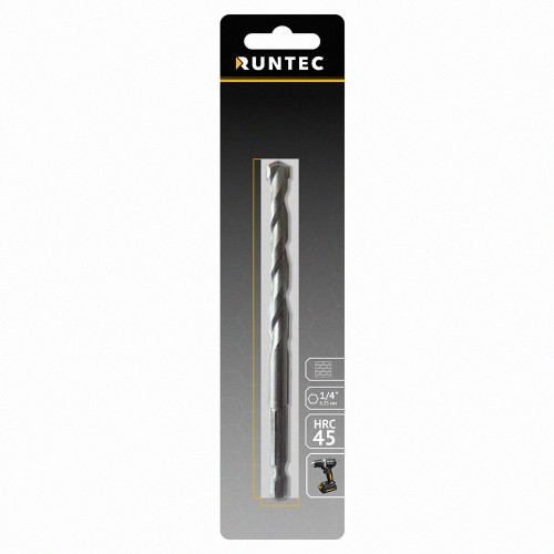 RUNTEC RT-DC10 Сверло по бетону Runtec HRC45 10 x 120 мм HEX 1/4" RUNTEC RT-DC10 Сверло по бетону Runtec HRC45 10 x 120 мм HEX 1/4"