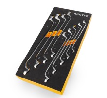 RUNTEC RT-WBE9 Набор ключей накидных 75° RUNTEC CrV 6x7-21x23 мм в ложементе EVA, 9 предметов