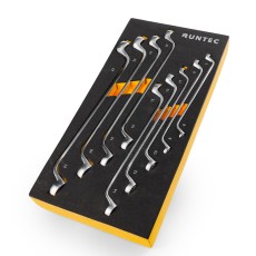 RUNTEC RT-WBE9 Набор ключей накидных 75° RUNTEC CrV 6x7-21x23 мм в ложементе EVA, 9 предметов