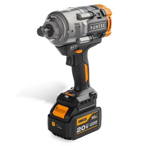 RUNTEC RT-IW1600 Гайковерт ударный аккумуляторный RUNTEC PRO 3/4", 20В, 2*6Ач, 1600Нм RUNTEC RT-IW1600 Гайковерт ударный аккумуляторный RUNTEC PRO 3/4", 20В, 2*6Ач, 1600Нм