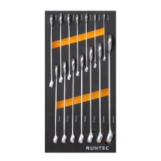 RUNTEC RT-WME14 Набор ключей комбинированных RUNTEC CrV 8-24 мм в ложементе EVA, 14 предметов