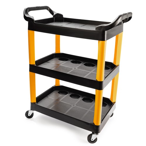 RUNTEC RT-P3 Тележка с тремя открытыми полками, черная