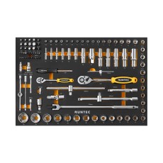 RUNTEC RT-HT1E110 Набор торцевых головок с аксессуарами RUNTEC 1/2", 1/4" в ложементе EVA, 110 предметов