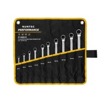RUNTEC RT-WBBX10 Набор ключей накидных 75° RUNTEC CrV 6x7-24x27 мм в сумке, 10 предметов