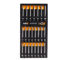 RUNTEC RT-H10B1E48F Набор бит RUNTEC S2, 10 мм TORX, SPLINE, HEX в ложементе EVA, 48 предметов
