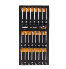RUNTEC RT-H10B1E48F Набор бит RUNTEC S2, 10 мм TORX, SPLINE, HEX в ложементе EVA, 48 предметов